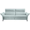 3-SITZER-SOFA in Echtleder Hellblau  - Anthrazit/Hellblau, Design, Leder/Metall (224/94/95cm) - Himolla