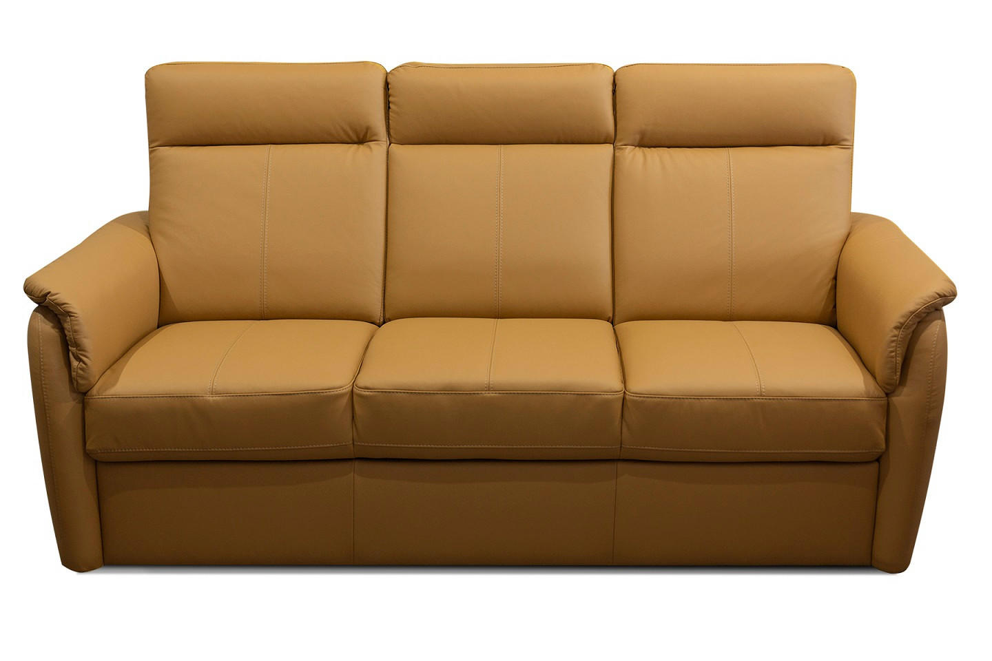 ÜLŐGARNITÚRA bőr mustársárga  - mustársárga/fekete, Basics, műanyag/bőr (212/100/94cm) - Andante