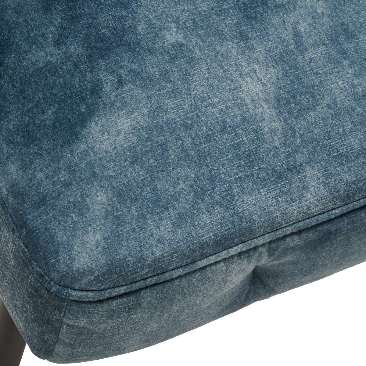 STUHL  in Eisen Samt Metall, Textil  - Blau/Schwarz, MODERN, Textil/Metall (48/91/62.5cm) - Livetastic