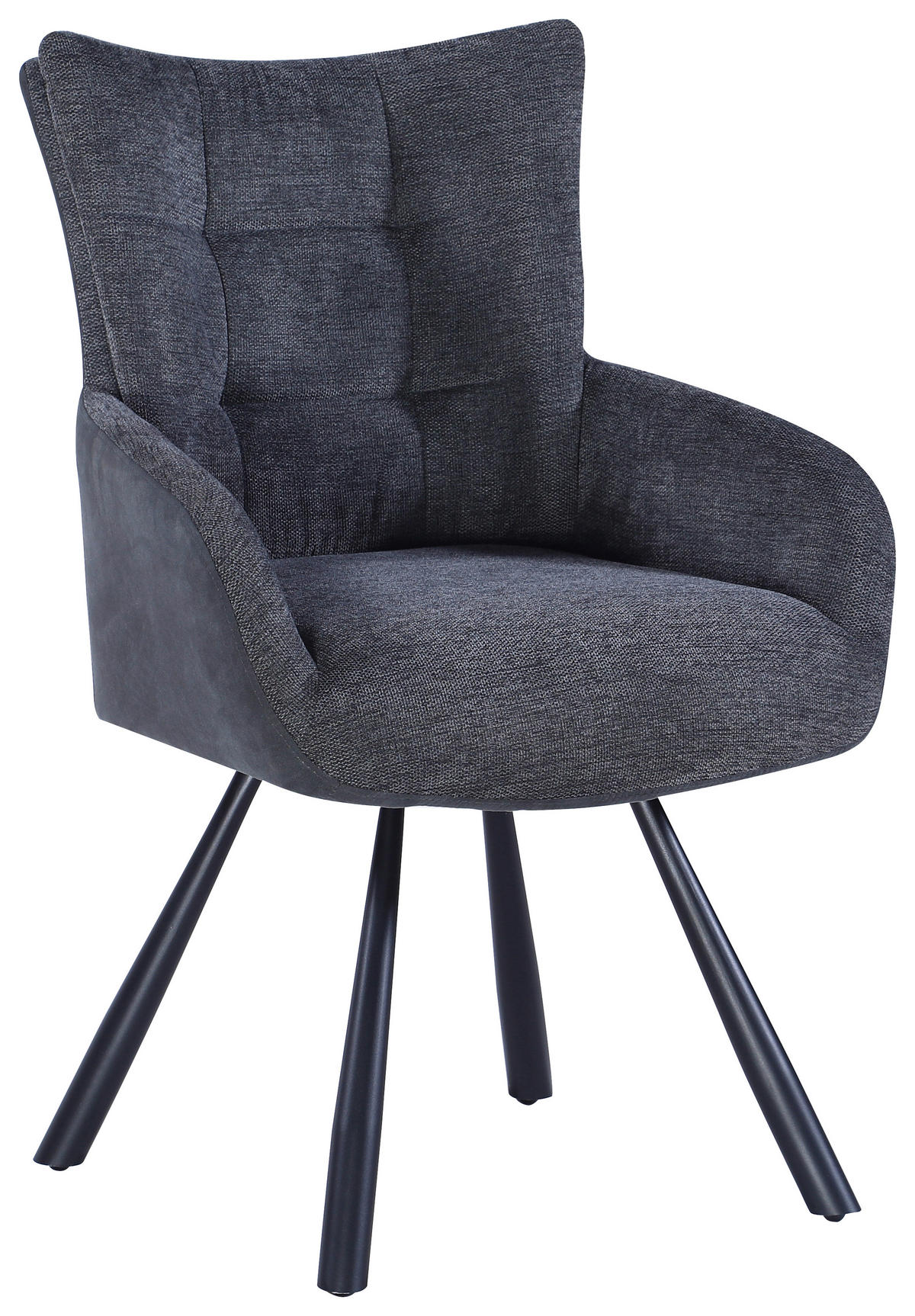 NASLANJAČ, kovina, tekstil siva  - siva, Design, kovina/tekstil (60/90/63cm) - Hom`in