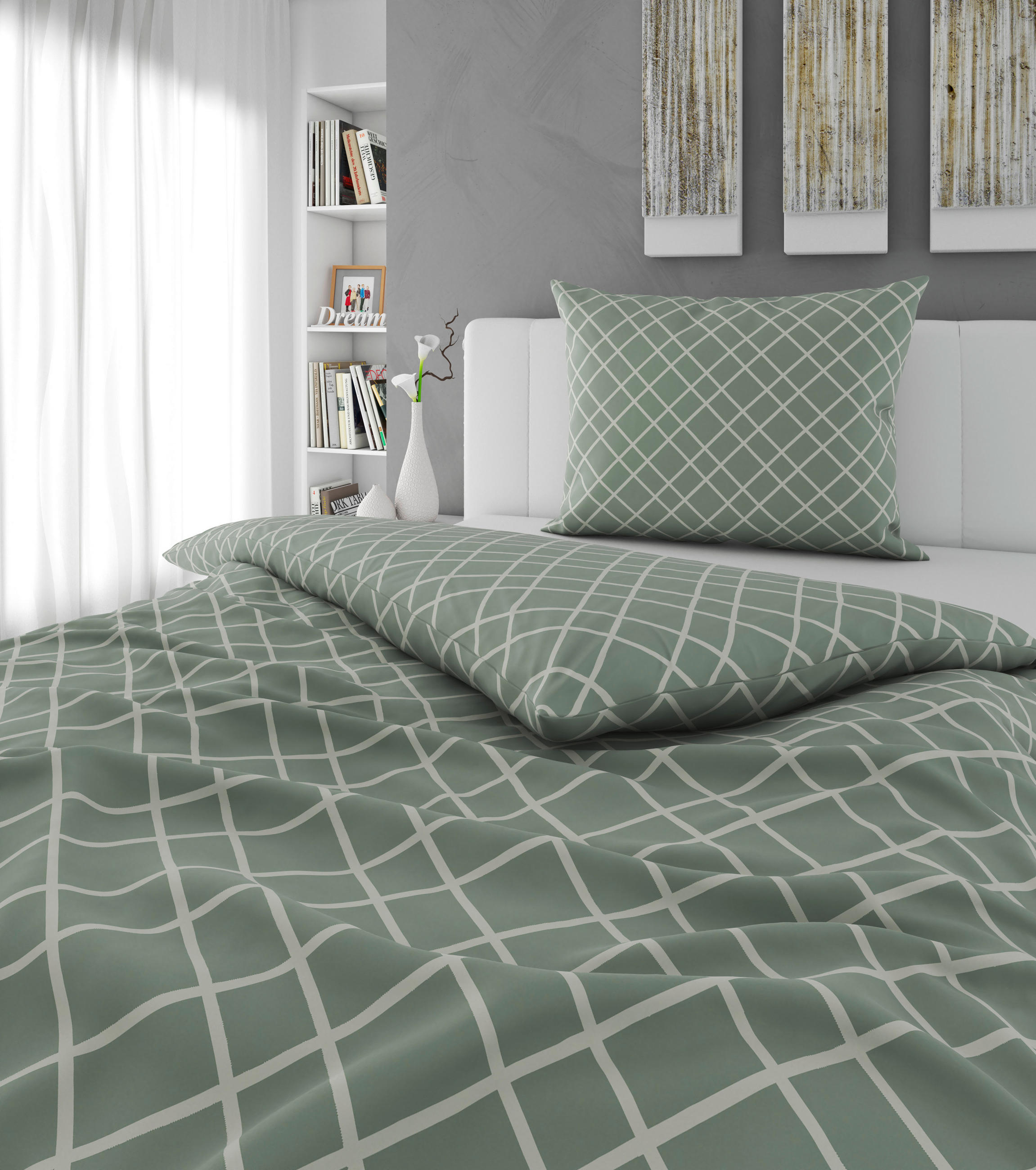 POVLEČENÍ, flanel, zelená, 140/200 cm - zelená, Konvenční, textil (140/200cm) - Esposa