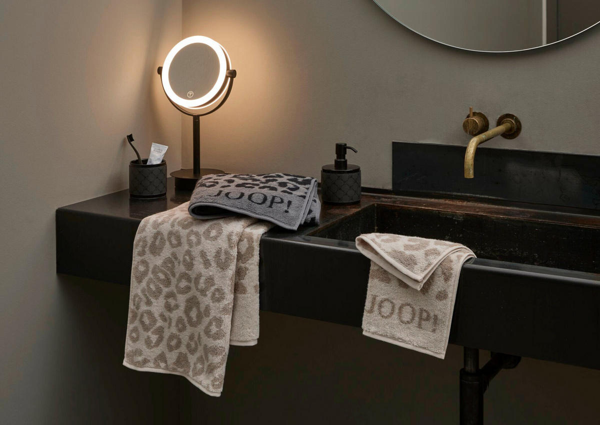 HANDTUCHSET JOOP! LEO Creme 2-teilig  - Creme, Basics, Textil (100/50cm) - Joop! Living