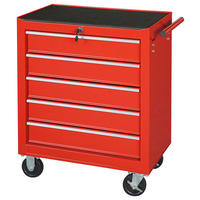 WERKSTATTWAGEN  - Rot, KONVENTIONELL, Kunststoff/Metall (68/78/33cm)