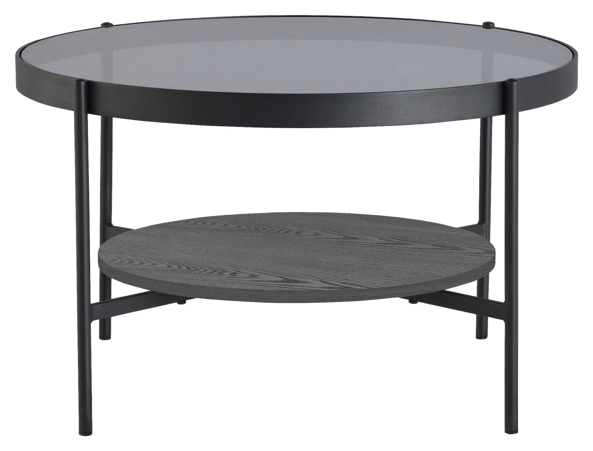 COUCHTISCH in Metall, Glas, Holzwerkstoff  - Schwarz, Design, Glas/Holzwerkstoff (73,5/42,5/73,5cm) - MID.YOU