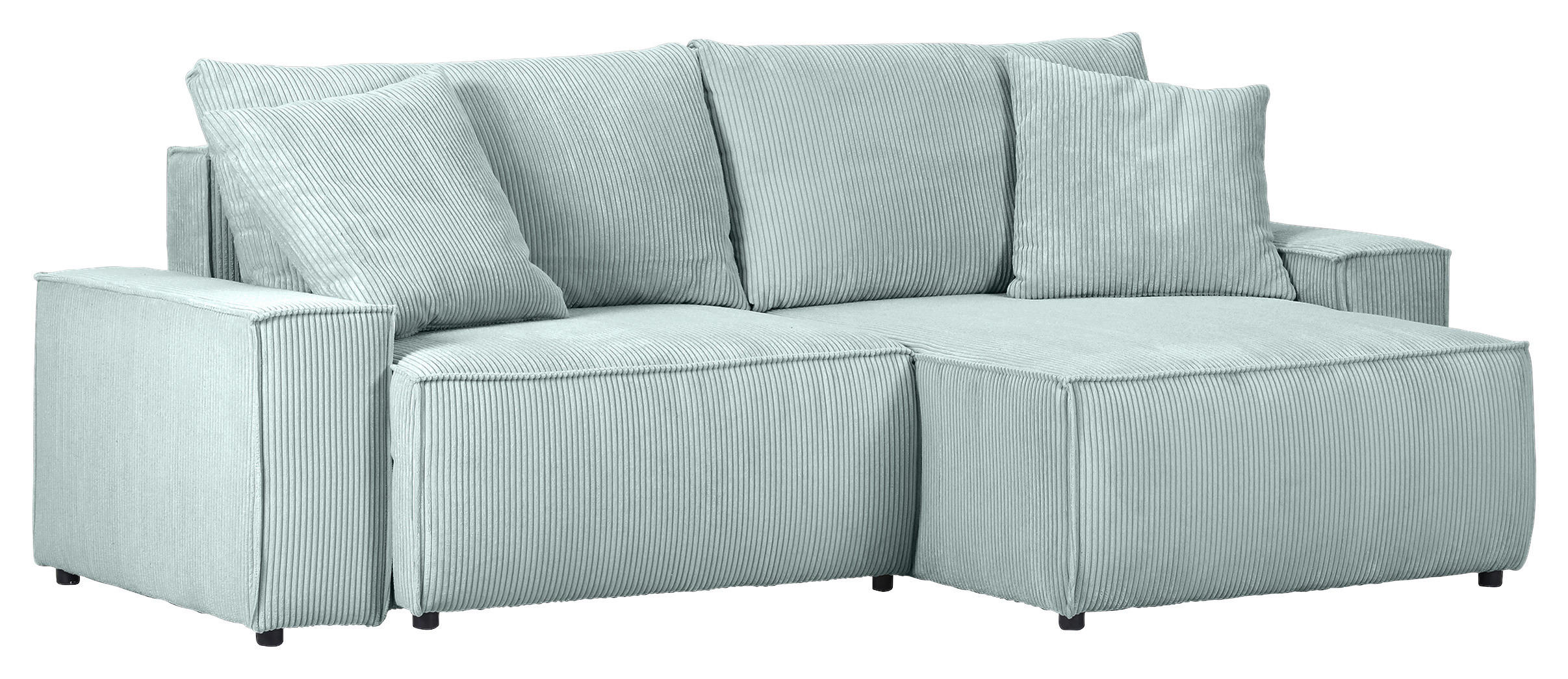 HÖRNSOFFA i manchester mintgrön  - mintgrön/svart, Klassisk, textil/plast (250/153cm) - MID.YOU