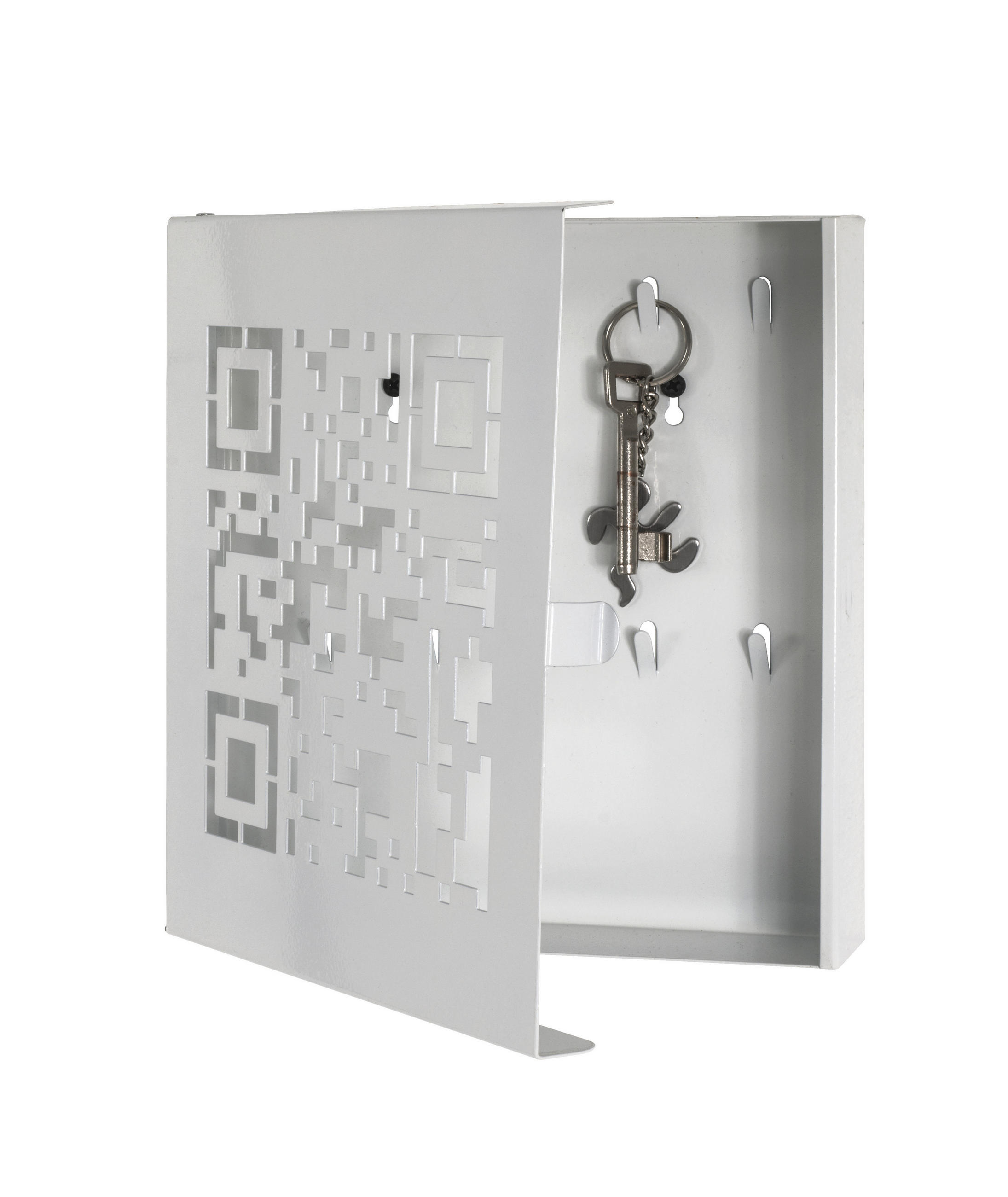 Schlüsselkasten Mit 10 Haken Weiß BxH: 22x24 cm