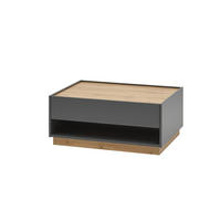 COUCHTISCH 90/60/38 cm rechteckig Anthrazit, Eiche Wotan  - Anthrazit/Eiche Wotan, Design, Holzwerkstoff (90/60/38cm) - Modante