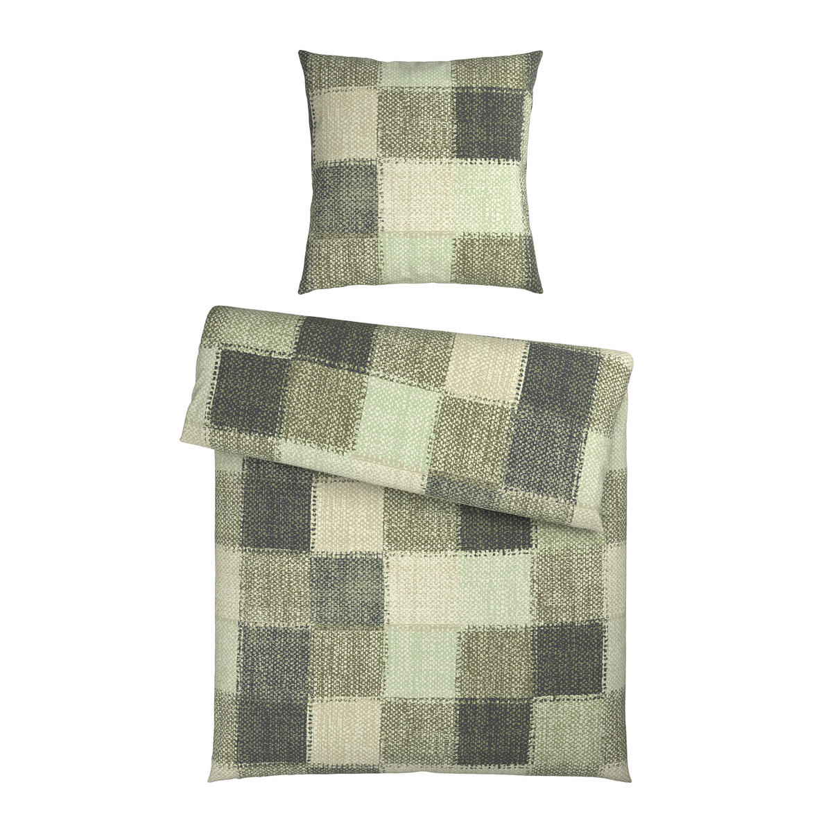 BETTWÄSCHE Flanell 135/200 cm  - Grün, Textil (135/200cm) - Novel