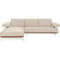 WOHNLANDSCHAFT in Creme Leder - Creme/Alufarben, Design, Leder/Metall (237/295cm) - JOOP