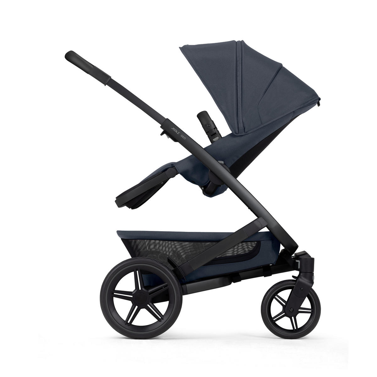 KINDERWAGENSET  Geo3 Mono  Dark Navy Blue  - Schwarz/Dunkelblau, Basics, Textil/Metall (60/92-113/77-105cm) - Joolz