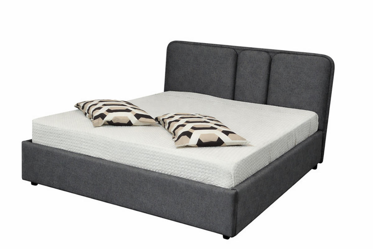 Pat Tapițat, gri - sidefiu/gri, Basics, textil (177/108/213cm)