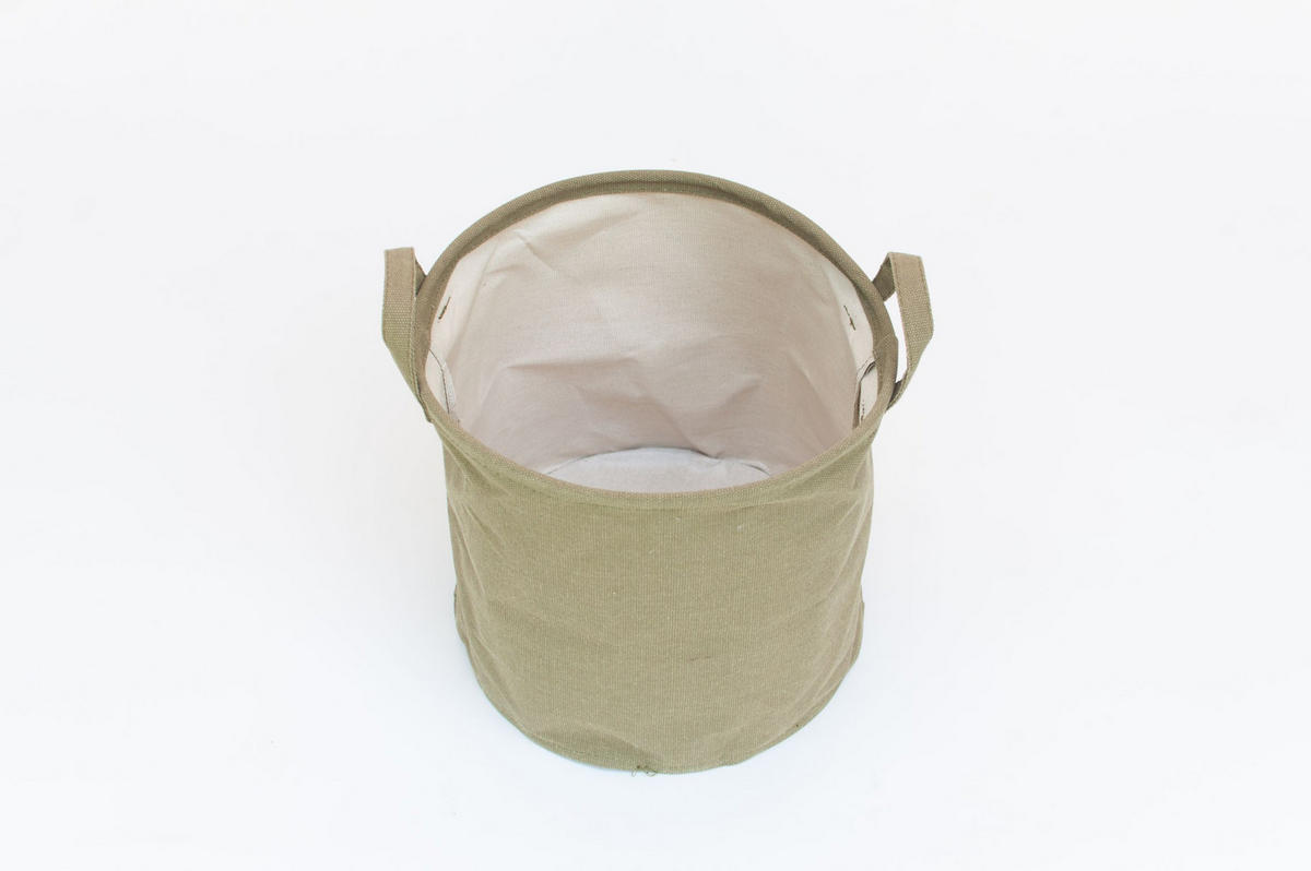 OKRASNA KOŠARA       - zelena, Basics, tekstil (30/30/30cm)