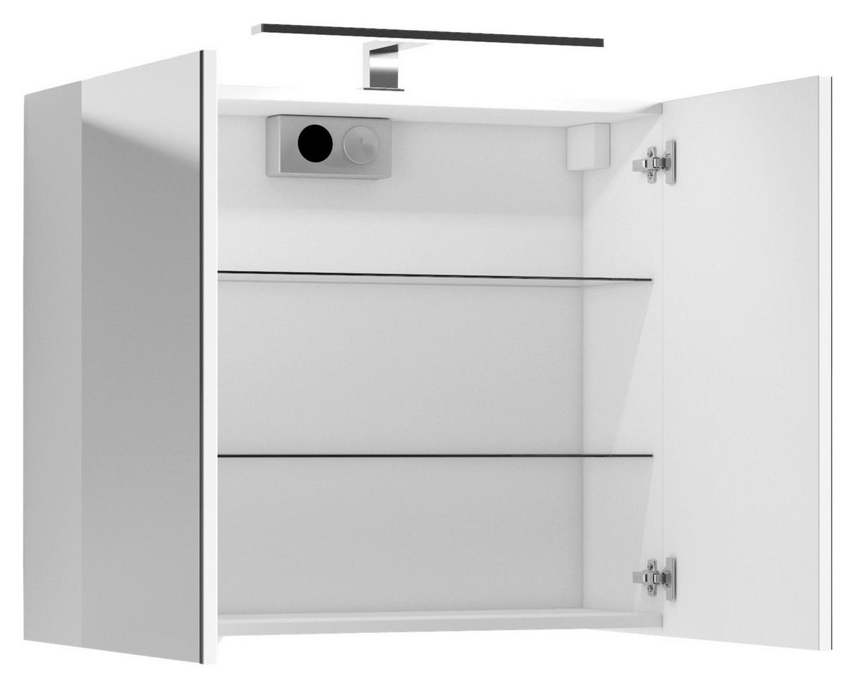 SPIEGELSCHRANK 70/60/20 cm  - Weiß, MODERN, Glas/Holzwerkstoff (70/60/20cm) - MID.YOU