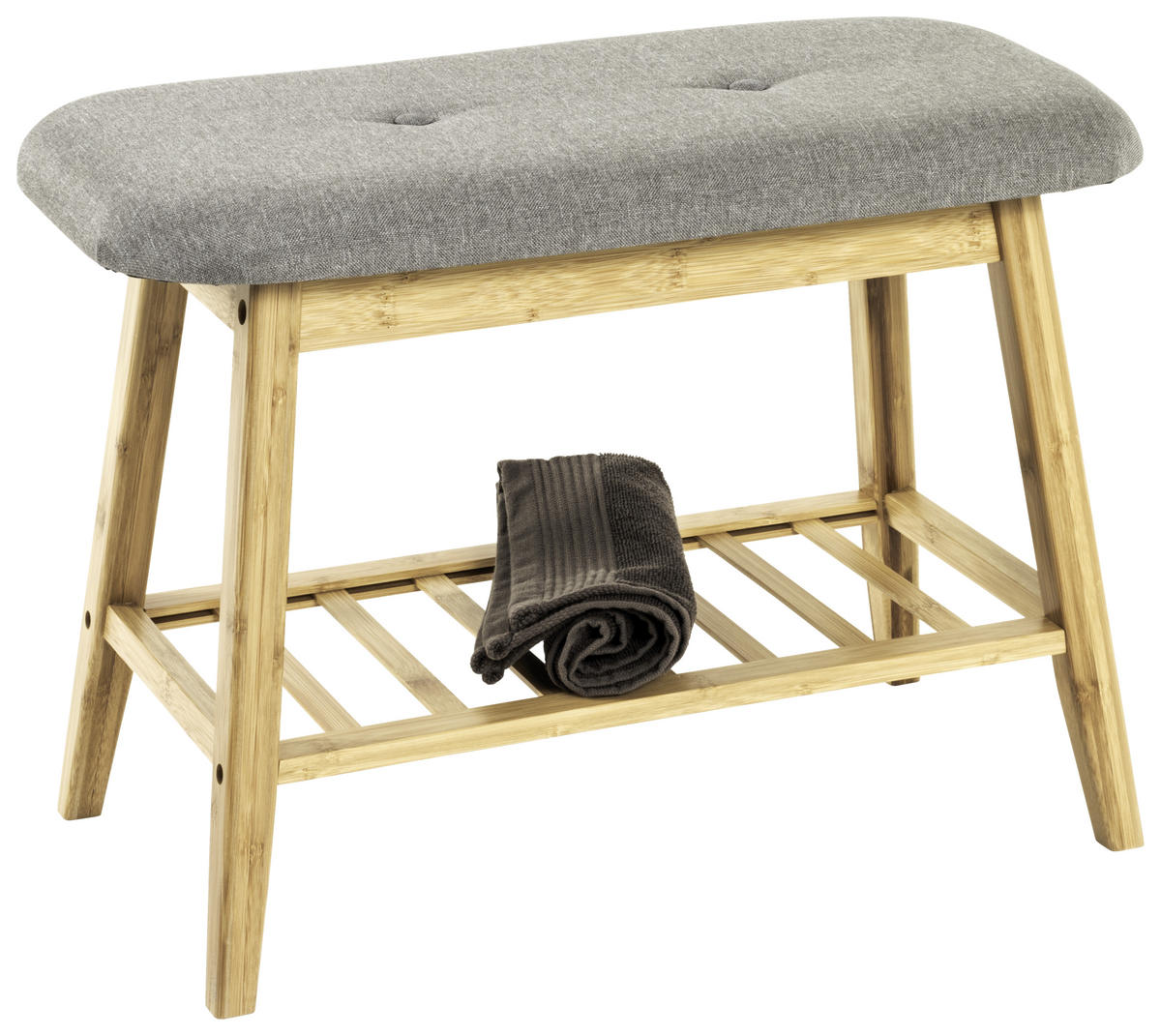KLOP S PROSTOROM ZA ČEVLJE siva, naravne barve - siva/naravne barve, tekstil/les (60/44/30cm) - Xora
