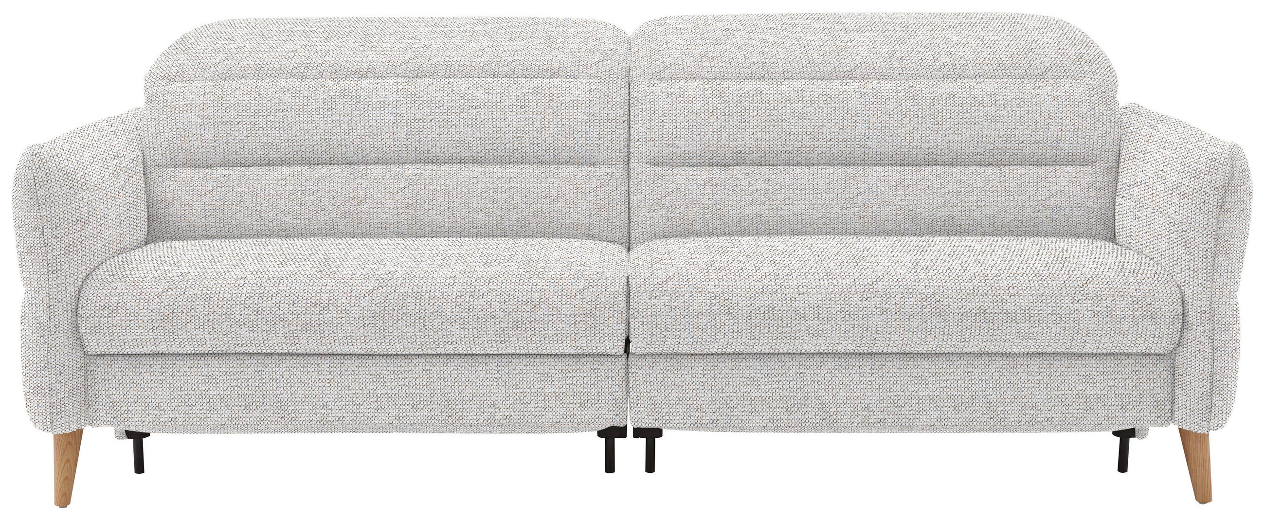 2-SITZER-SOFA in Webstoff Ecru  - Ecru/Eiche Bianco, Design, Holz/Textil (234-262/85-106/98-112cm) - Dieter Knoll