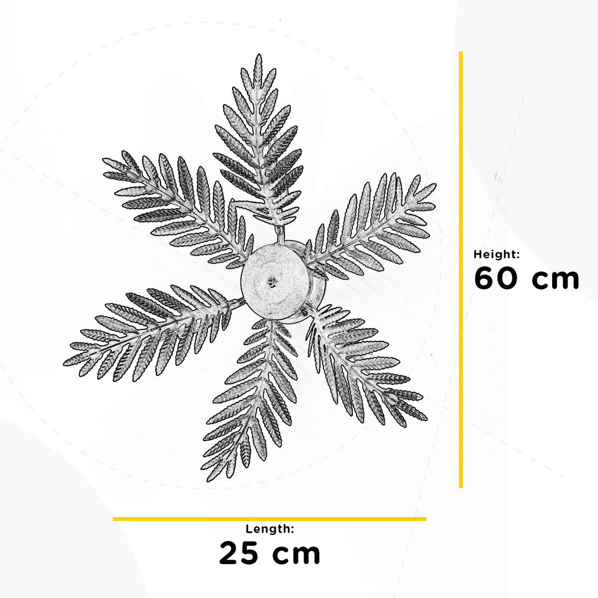 DECKENLEUCHTE    60/60/25 cm  - Perlmutt, KONVENTIONELL, Metall (60/60/25cm)