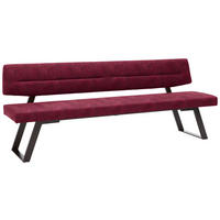 SITZBANK 170/85/58 cm  in Dunkelrot  - Schwarz/Dunkelrot, Design, Textil/Metall (170/85/58cm) - Dieter Knoll