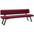 SITZBANK 200/85/58 cm  in Dunkelrot  - Schwarz/Dunkelrot, Design, Textil/Metall (200/85/58cm) - Dieter Knoll