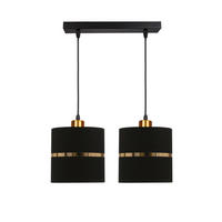 PENDELLEUCHTE Assam 48/15/90 cm   - Goldfarben/Schwarz, KONVENTIONELL, Kunststoff/Metall (48/15/90cm)