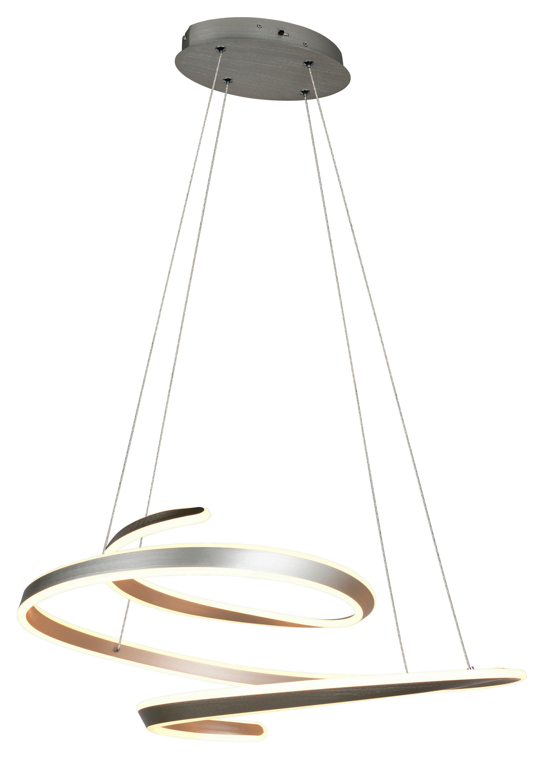 LED-HÄNGELEUCHTE Arlington 80/150/60 cm  - Nickelfarben, Design, Metall (80/150/60cm)