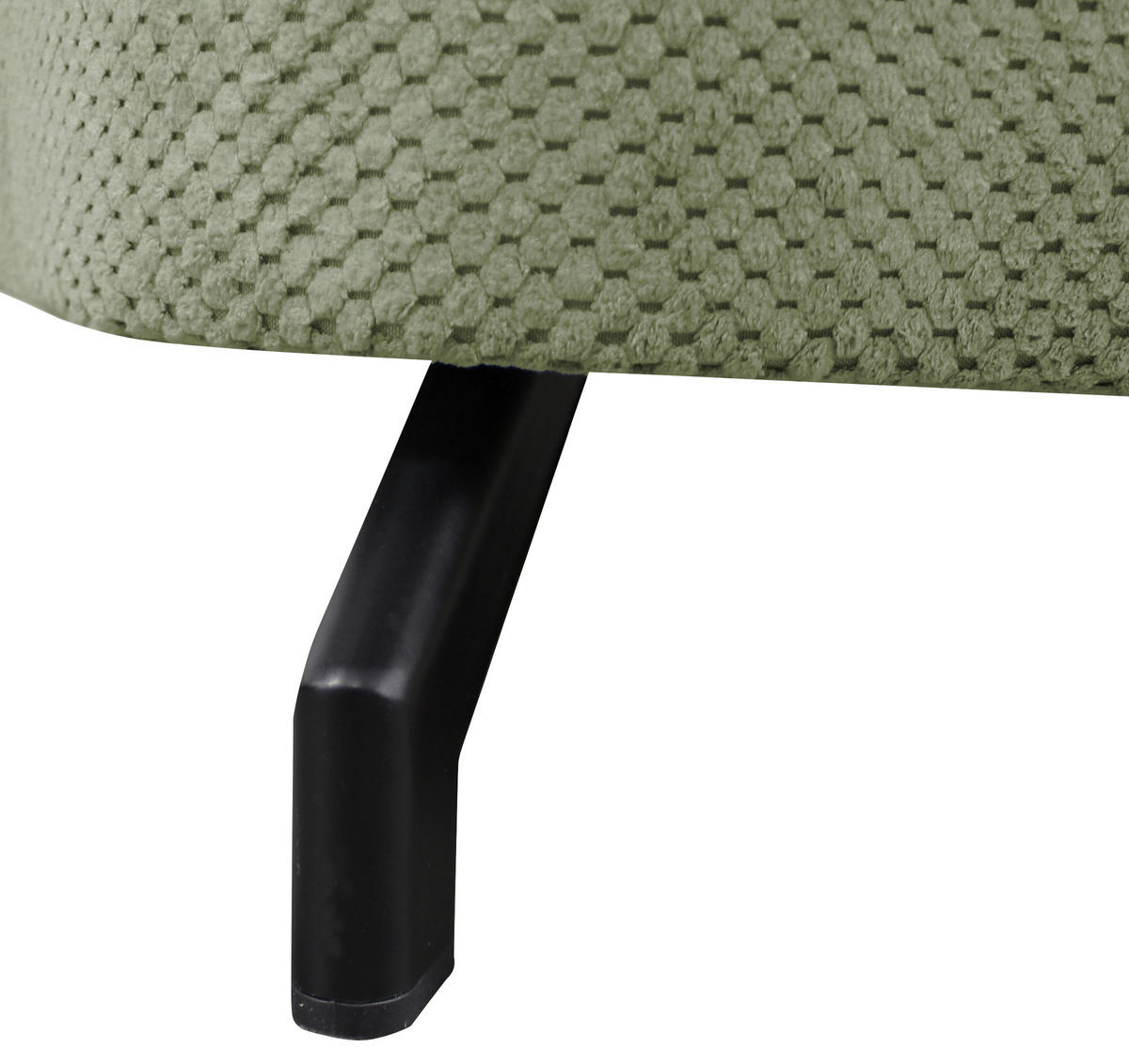 ECKSOFA OMEGA Grün Chenille Zierkissen, Bettkasten  - Schwarz/Grün, Design, Textil/Metall (186/280cm) - MID.YOU