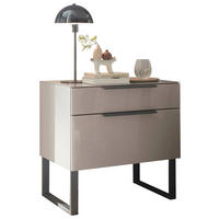 NACHTSCHRANK 60/59,4/43 cm  - Schieferfarben/Grau, Basics, Holzwerkstoff/Metall (60/59,4/43cm) - Dieter Knoll