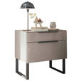 NACHTSCHRANK 60/59,4/43 cm  - Schieferfarben/Grau, Basics, Holzwerkstoff/Metall (60/59,4/43cm) - Dieter Knoll
