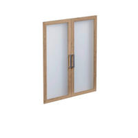 TÜRENSET - Chromfarben/Alteiche, MODERN, Glas/Holzwerkstoff (84/106/1,5cm) - Carryhome