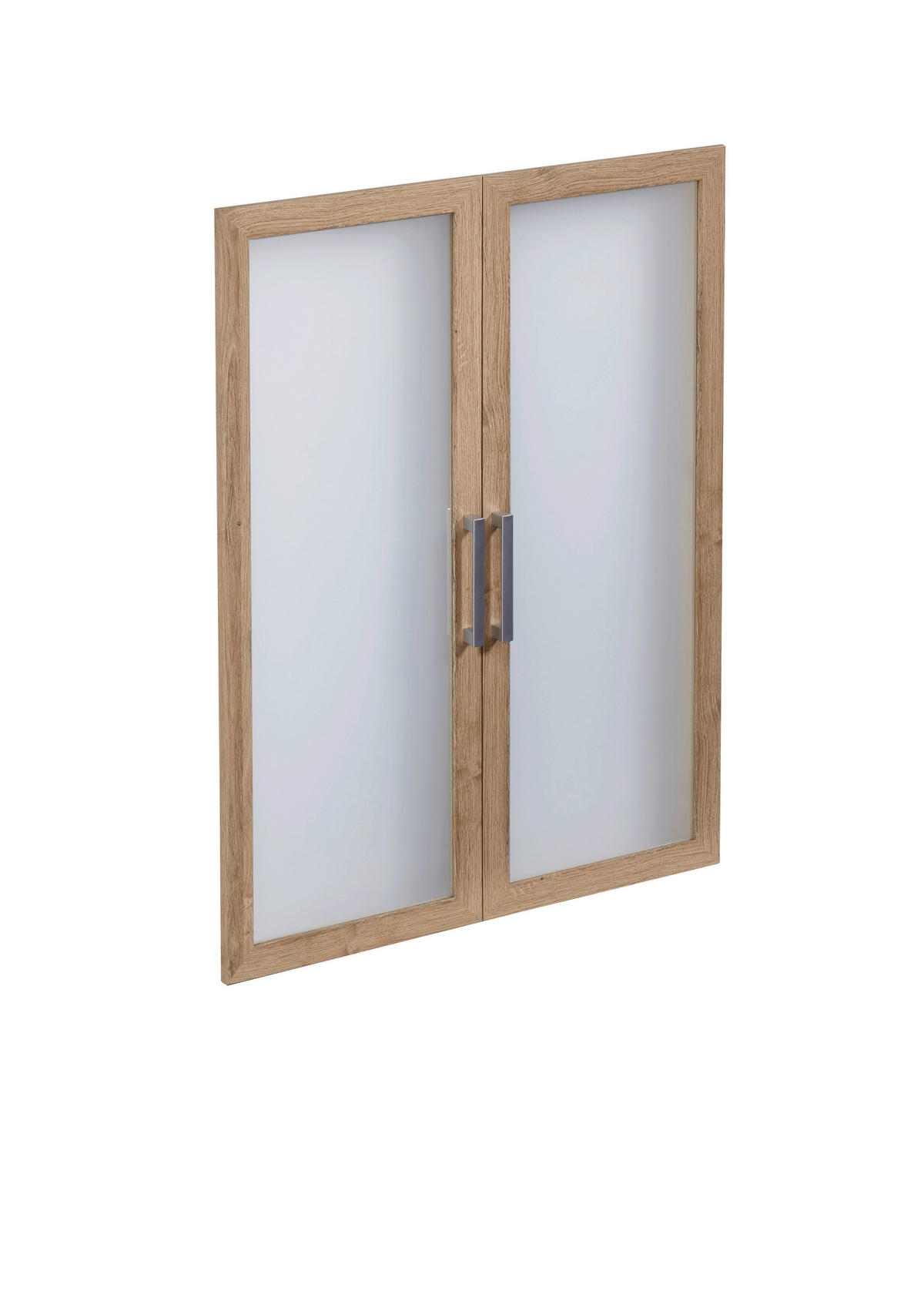 TÜRENSET - Chromfarben/Alteiche, MODERN, Glas/Holzwerkstoff (84/106/1,5cm) - Carryhome