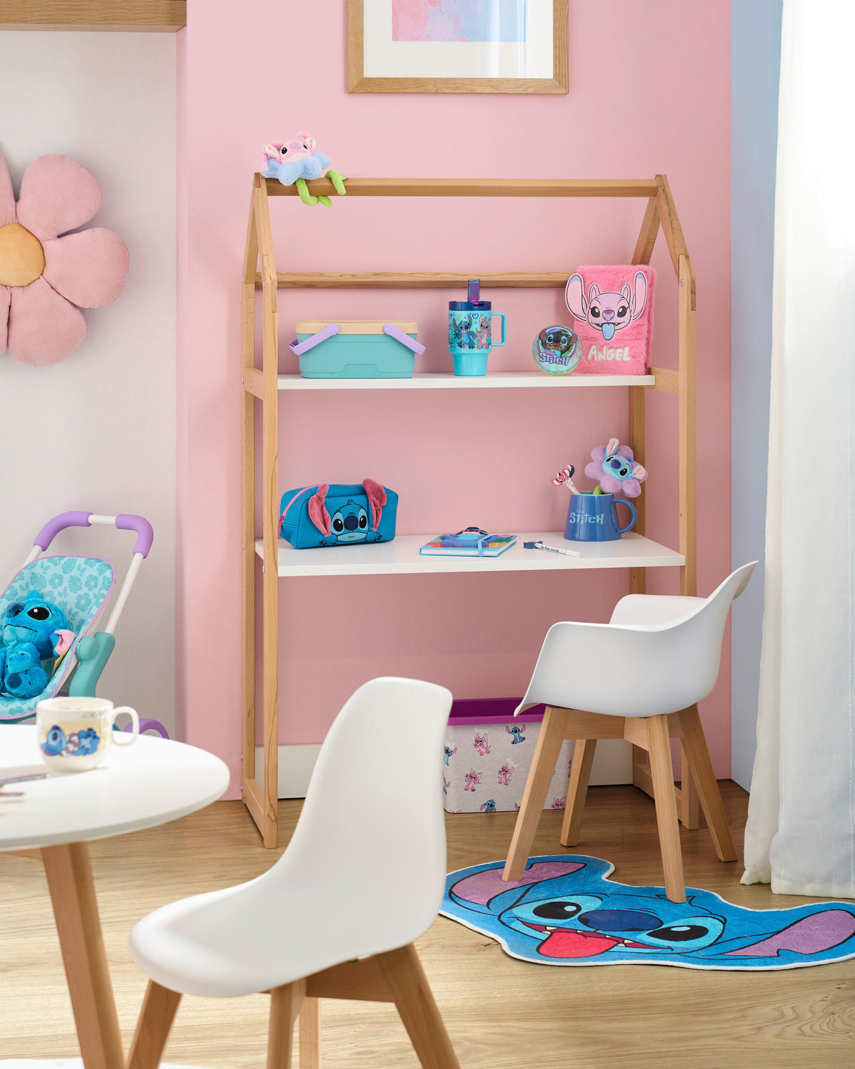 KINDERSCHREIBTISCH    - Naturfarben/Weiß, Trend, Holz (80/122/40cm) - My Baby Lou