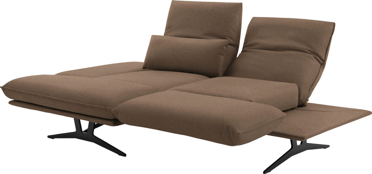 ECKSOFA in Echtleder Greige  - Greige/Gelb, Design, Leder/Metall (130/210cm) - Dieter Knoll