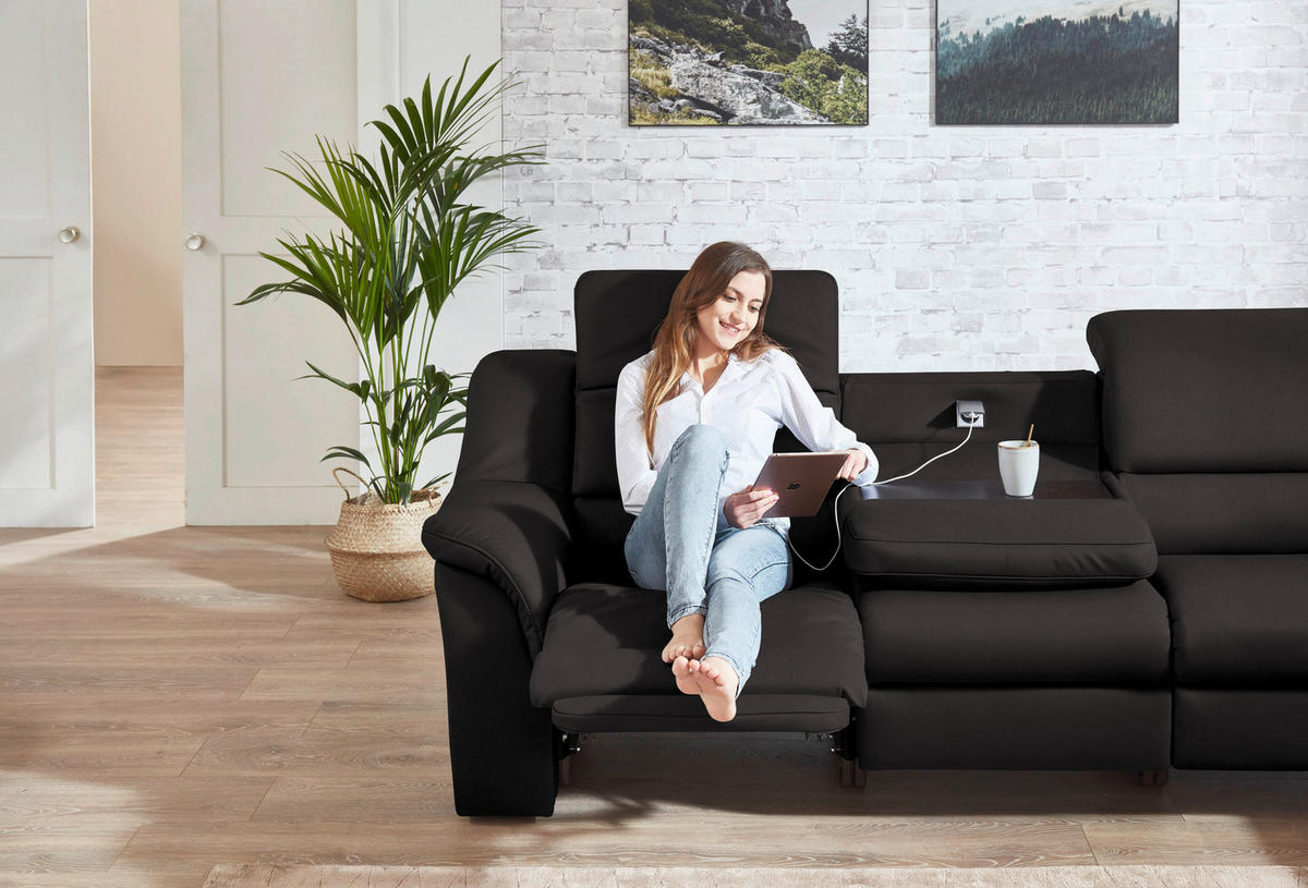 ECKSOFA  in Echtleder Dunkelbraun  324/260 cm  - Chromfarben/Dunkelbraun, KONVENTIONELL, Leder/Kunststoff (324/260cm) - Cantus