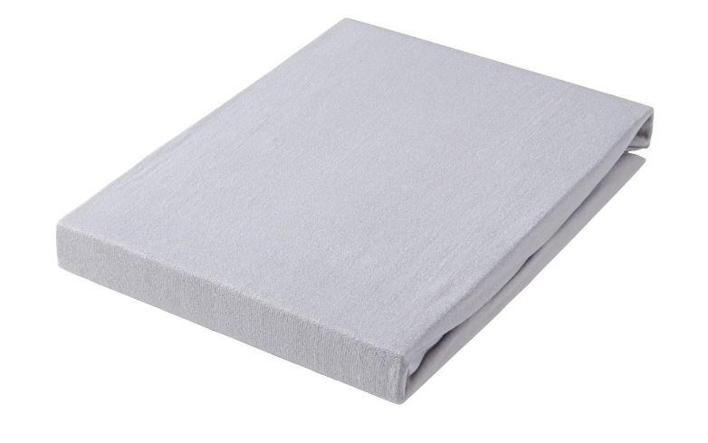 SPANNBETTTUCH FLORENZ Jersey  - Graphitfarben, Basics, Textil (90-100/200-220cm) - Novel