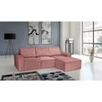 ECKSOFA Rosa Chenille - Schwarz/Rosa, KONVENTIONELL, Kunststoff/Textil (272/168cm) - Carryhome