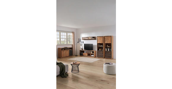LOWBOARD in 160/60/40 cm - Dunkelgrau/Schwarz, Trend, Holz/Metall (160/60/40cm) - Landscape