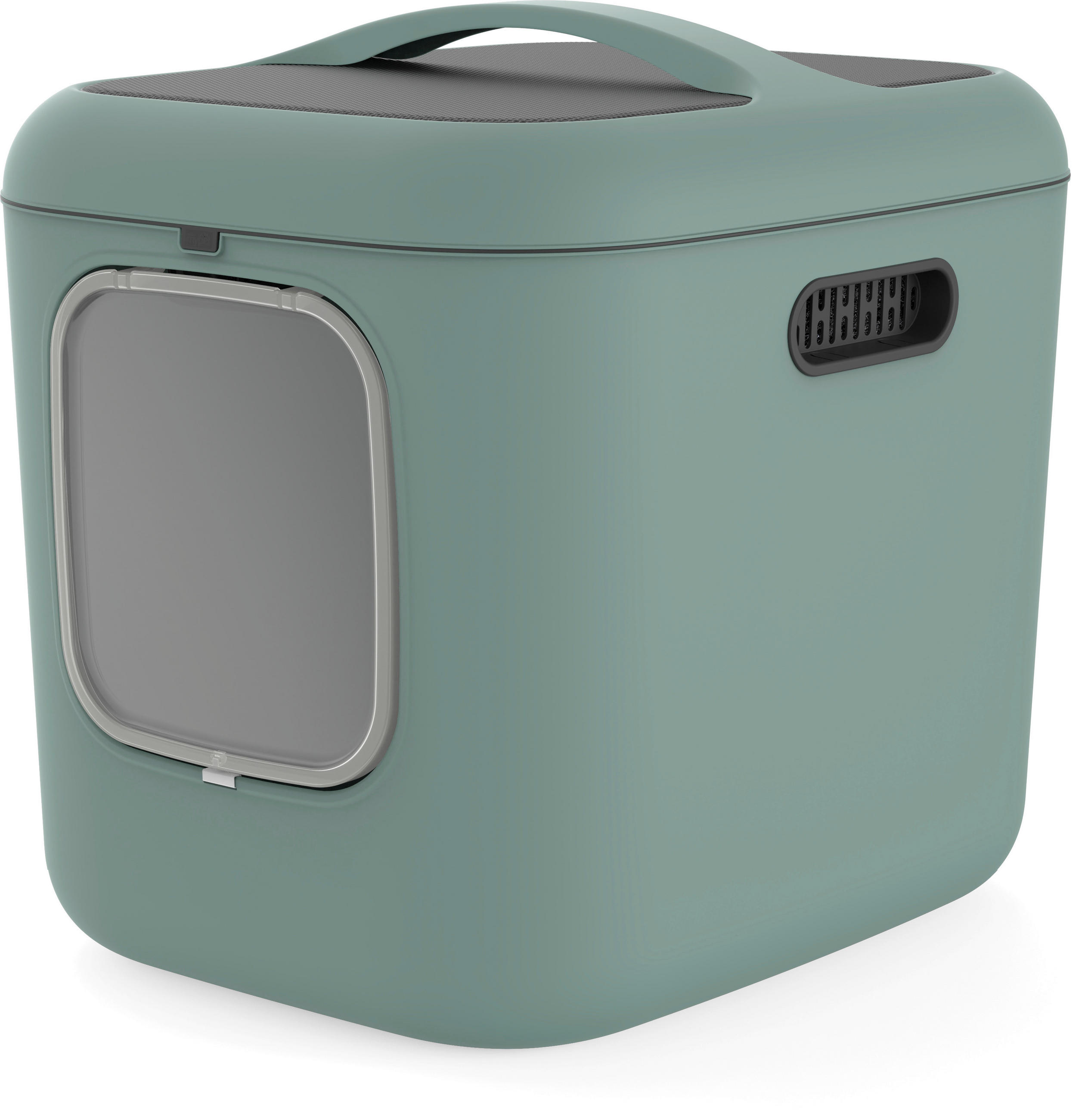 KATZENTOILETTE - Salbeigrün, Basics, Kunststoff (49,9/57,6/61,4cm) - Rotho