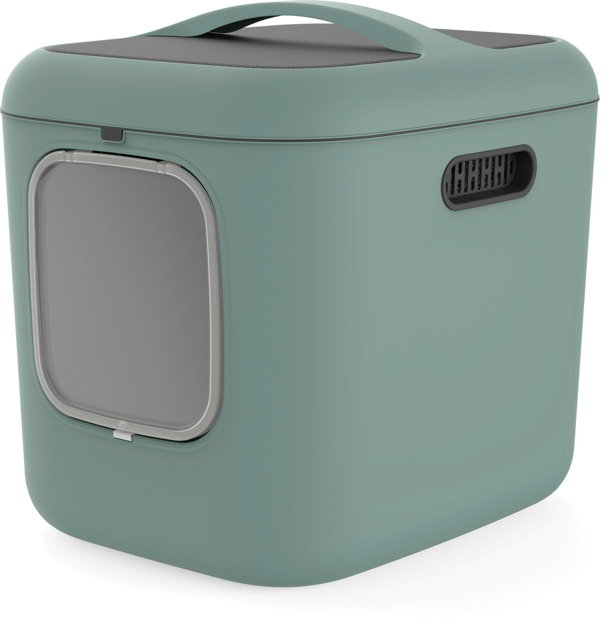 KATZENTOILETTE - Salbeigrün, Basics, Kunststoff (49,9/57,6/61,4cm) - Rotho