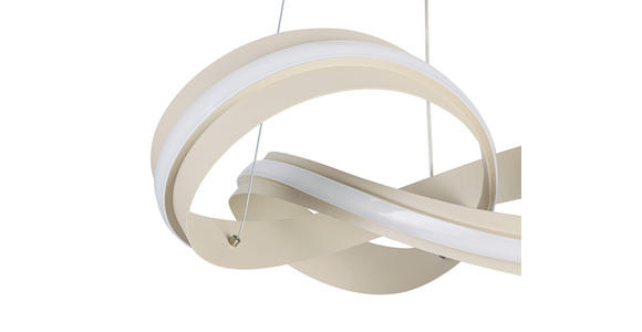 LED-HÄNGELEUCHTE 52/52/120 cm  - Sandfarben, Design, Kunststoff/Metall (52/52/120cm) - Novel