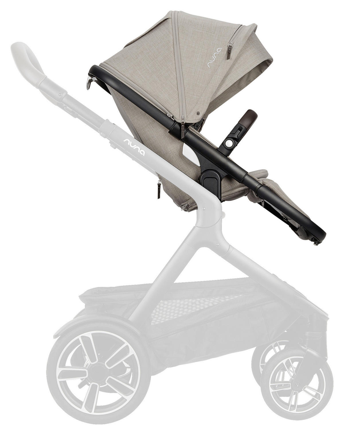 GESCHWISTERSITZ - Beigebraun/Schwarz, Basics, Kunststoff (26/91/22cm) - Nuna