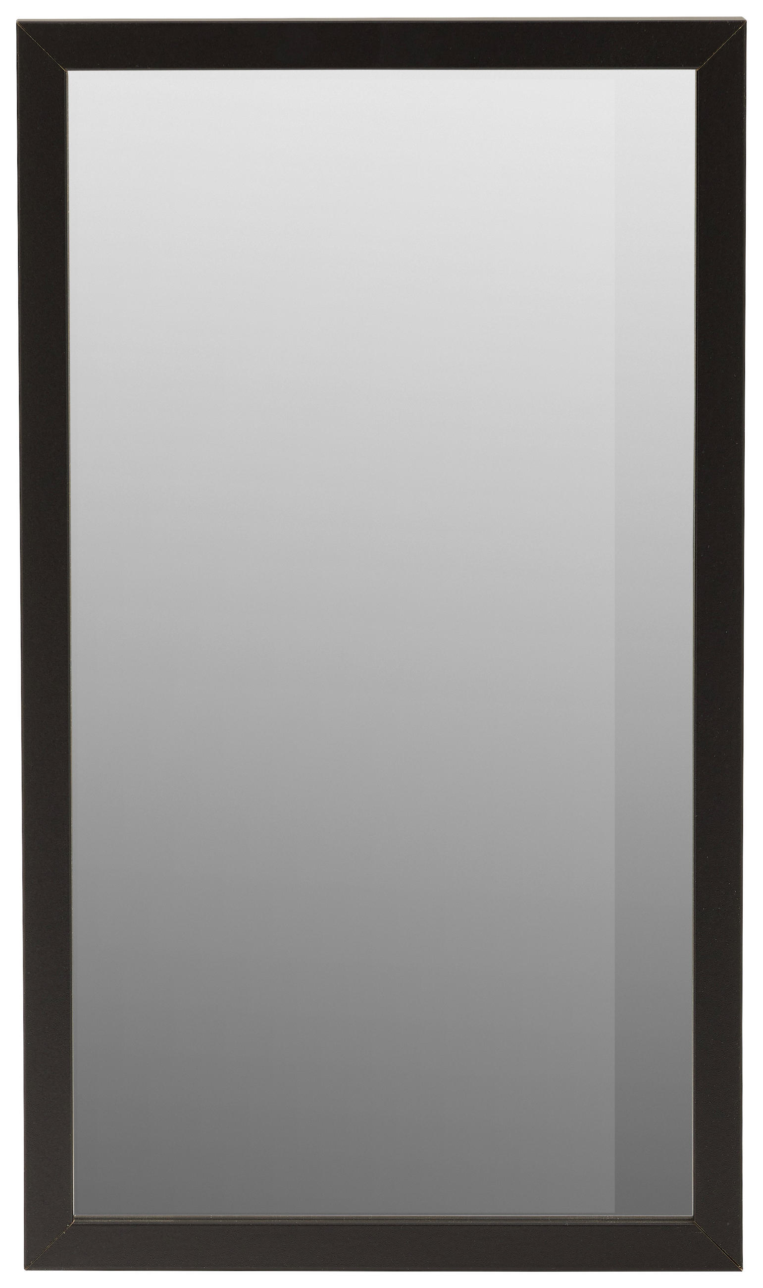 STENSKO OGLEDALO, 27/47/1,9 cm steklo  - črna, Design, steklo/leseni material (27/47/1,9cm) - Carryhome