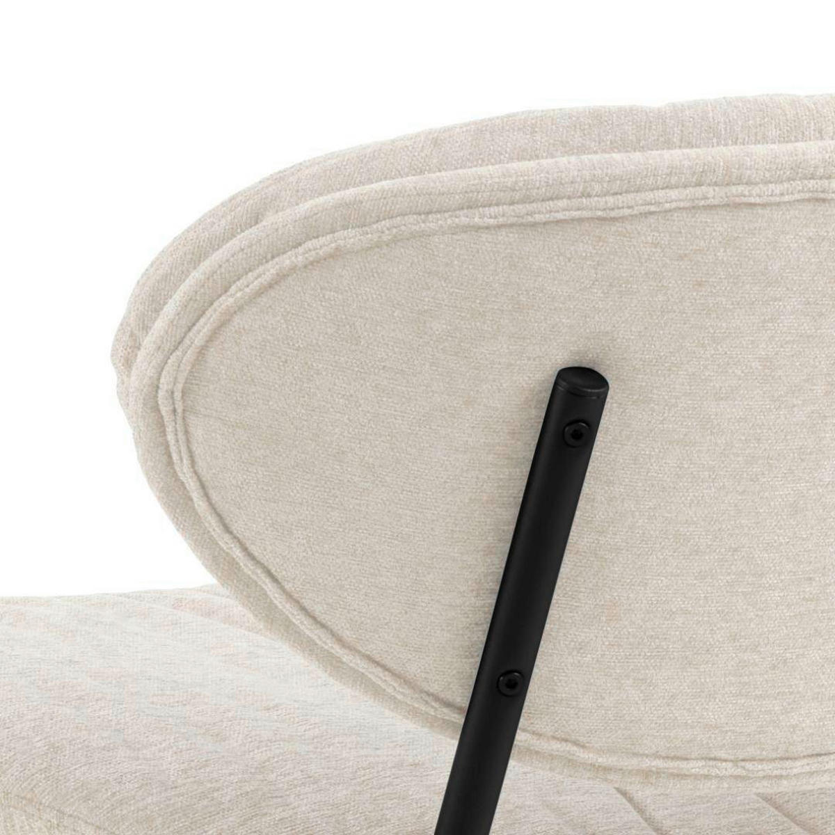 FÅTÖLJ i metall, textil beige  - beige, Design, metall/textil (70/73/76cm) - Best Price