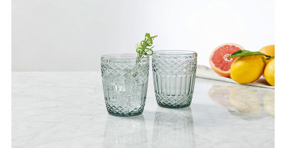 TRINKGLAS Firenze Grigio 300 ml  - Schwarz, Trend, Glas (8,2/9,9cm) - Novel