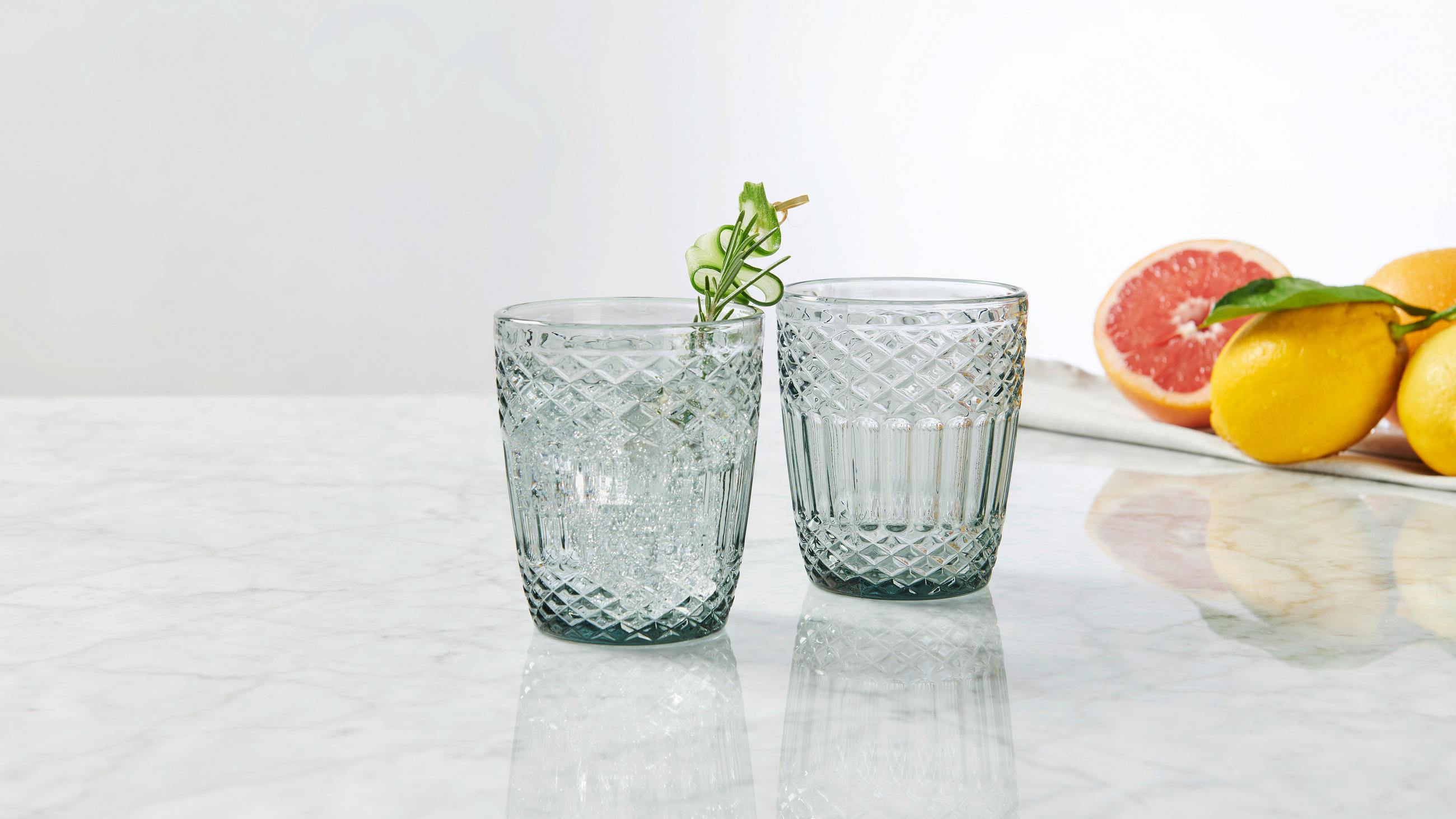 WASSERGLAS Firenze Grigio 300 ml  - Schwarz, Trend, Glas (8,2/9,9cm) - Novel