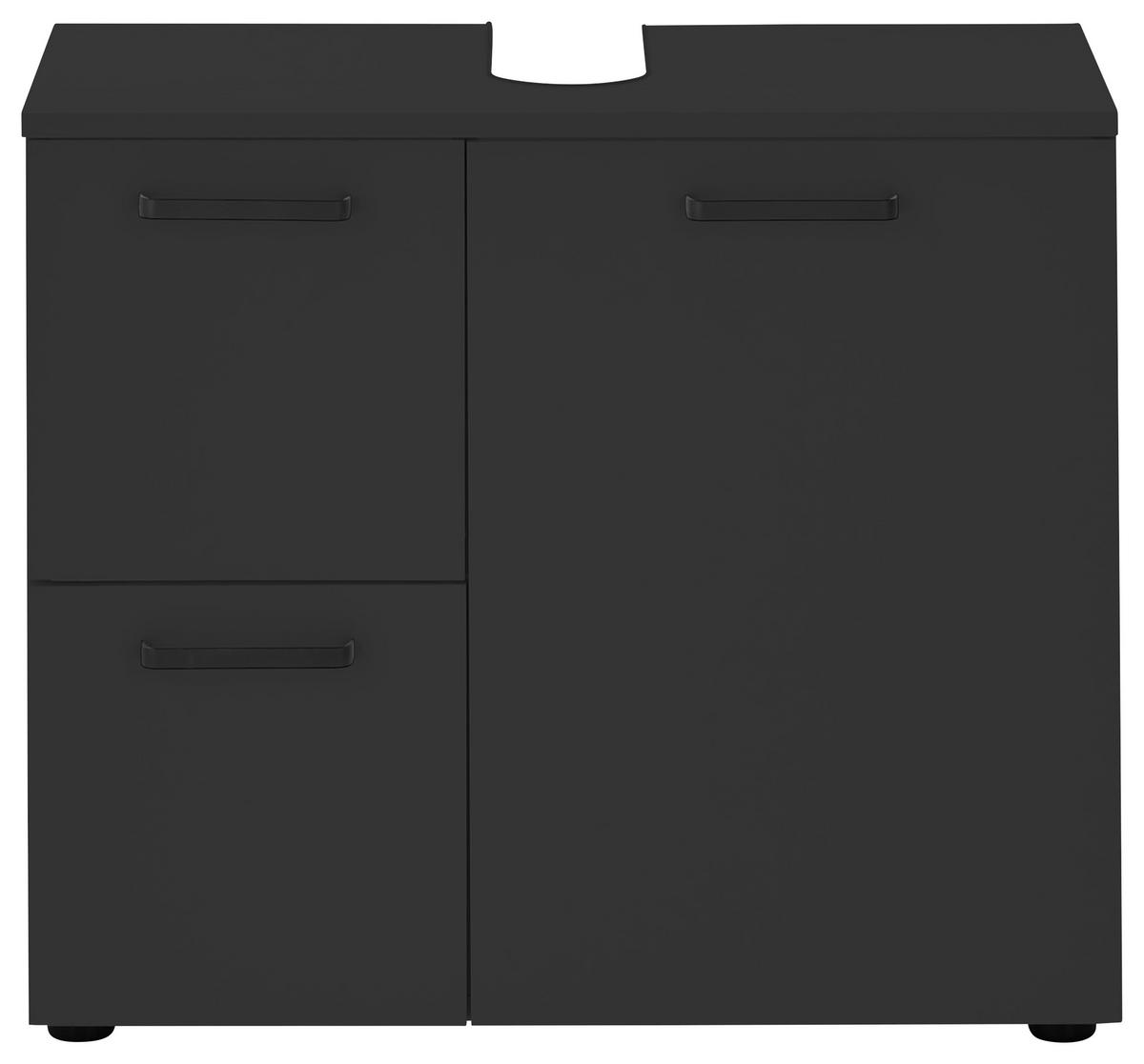 SKŘÍŇKA POD UMYVADLO, černá, černá, 70/60/35 cm - černá, Moderní, kompozitní dřevo/plast (70/60/35cm) - MID.YOU