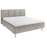POLSTERBETT 140/200 cm,  in Grau,  - Sandfarben/Grau, KONVENTIONELL, Holz/Textil (140/200cm) - SetOne by Musterring