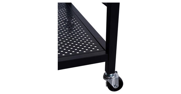 SERVIERWAGEN Naturfarben, Schwarz  - Schwarz/Naturfarben, Trend, Holzwerkstoff/Kunststoff (86/40/86cm) - Xora