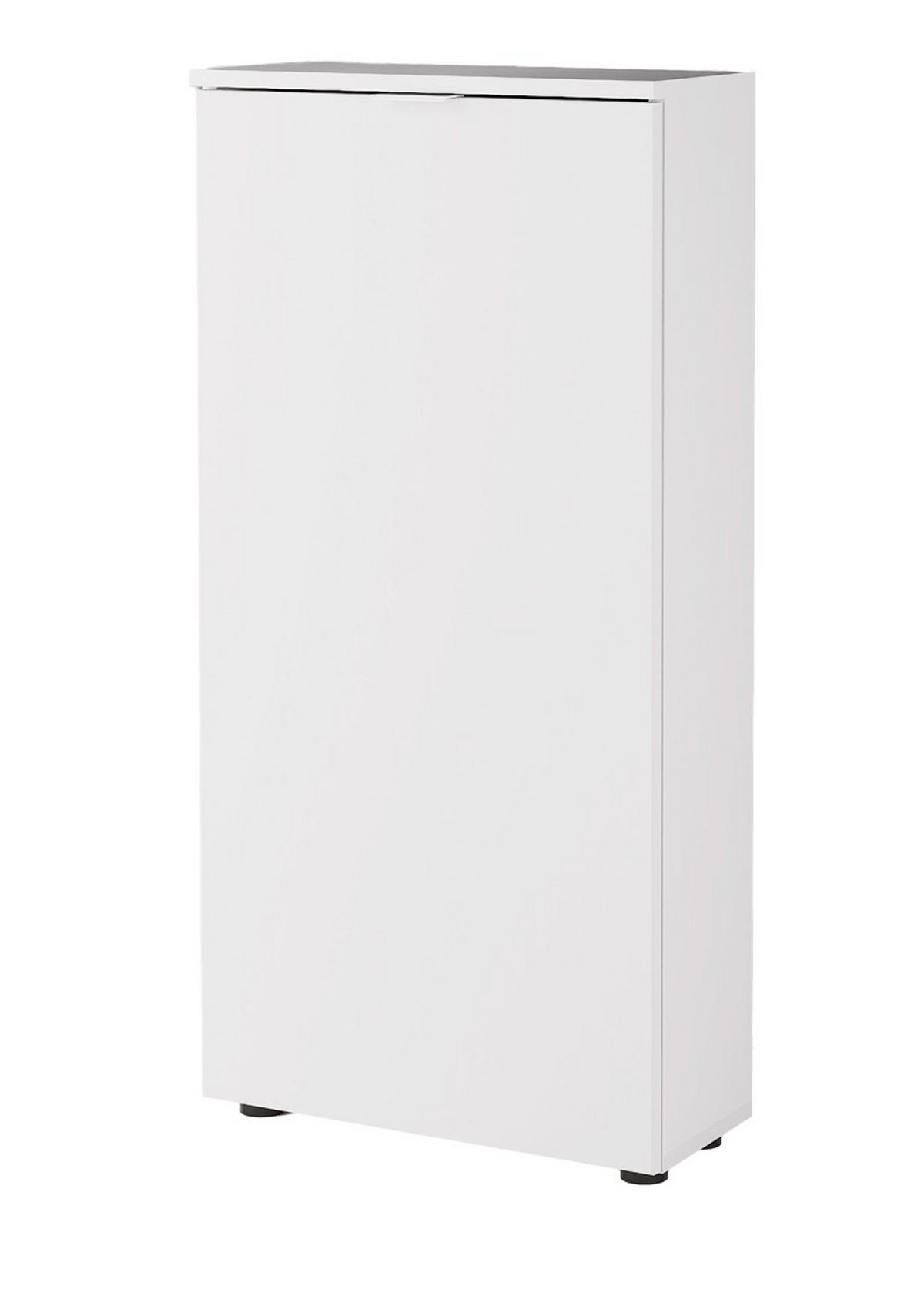 SCHUHSCHRANK  in 50/103/22 cm  - Schwarz/Weiß, Design, Holzwerkstoff/Metall (50/103/22cm) - Livetastic