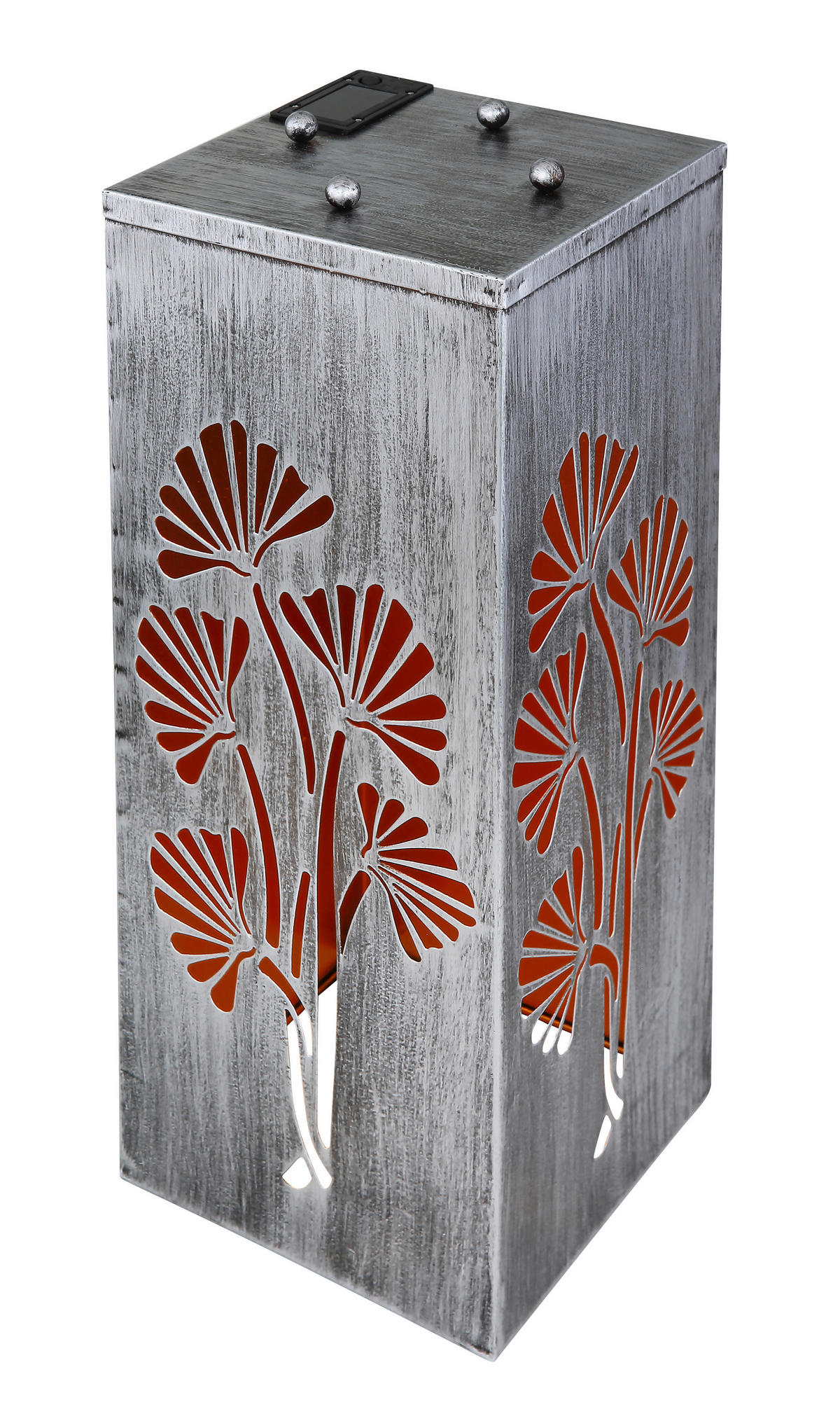 SOLARLEUCHTE 25/59/25 cm   - Silberfarben, Design, Metall (25/59/25cm) - Globo
