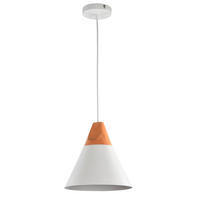 STROPNÍ ZÁVĚSNÉ SVÍTIDLO, 22/13.7 cm  - bílá, Trend, kov/dřevo (22/13.7cm) - MAYTONI