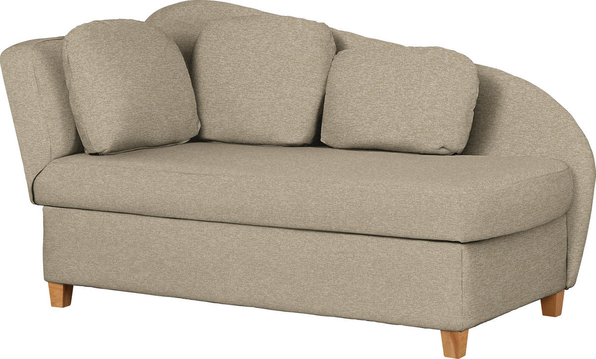LIEGE in Flachgewebe Beige  - Beige, Lifestyle, Holz/Textil (85/97/180cm) - Novel